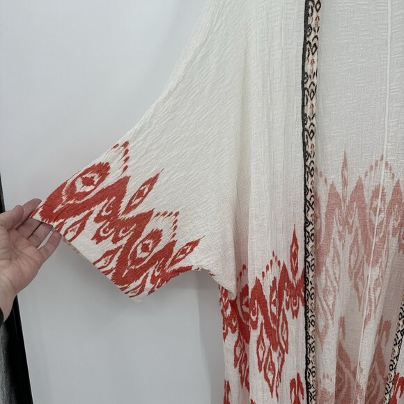 CHICOS shirt jacket tunic duster kimono aztec hippie boho lightweight XS 3 - Picture 5 of 9